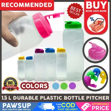 Plastic Pitcher Slim Jug Lid Square 1.2L Kitchen Fridge Door Water Non Drip