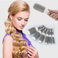 [READY STOCK] Healthy Salon Barber Brushes High Temperature Resistant Ceramic Iron Round Comb