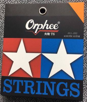 สายชุดกีต้าร์โปร่ง Orphee 1 ชุด มี 6 เส้น เบอร์ 011 - 052