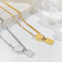 Simple Silver Neck Chain Necklace Office Lady Gold Color Pendant For Women Fashion Jewelry Wedding Party Gifts Free Shipping