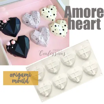 8 Cavity Silicone Heart Molds for Baking - Mounteen