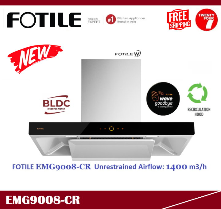 FOTILE Recirculation Hood / Chimney Hood 1400m3/h Unrestrained Airflow ...