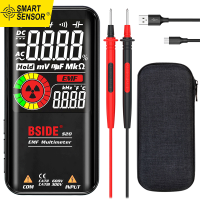 Smart Sensor BSIDE S20เครื่องตรวจจับรังสี EMF อัจฉริยะ,เครื่องตรวจจับรังสีแม่เหล็กไฟฟ้าหน้าจอสี3.5นิ้วความละเอียดของภาพสูงถึง9999 Counts มิเตอร์วัดรังสีอเนกประสงค์สามารถชาร์จไฟได้วัดความต่างศักย์ Ac/dc โอห์มมิเตอร์ทดสอบความต้านทานความจุไฟฟ้าความถี่