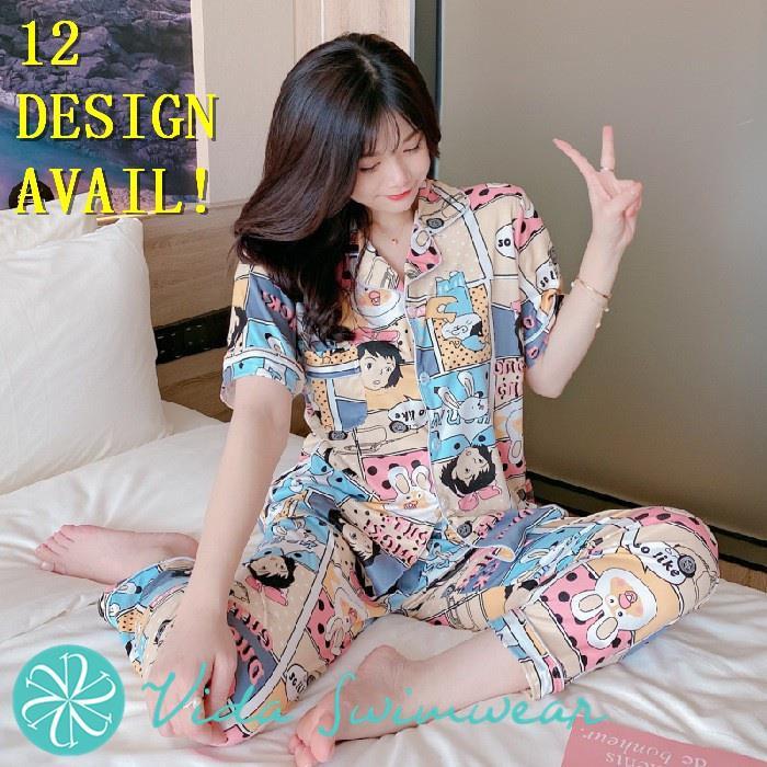 terno-ชุดนอนสตรีสำหรับใส่อยู่บ้าน-ชุดนอนสตรีสไตล์เกาหลีชุดนอนเสื้อสูทคอกว้างใส่อยู่บ้านชุดนอนเทอร์โนชุดลำลอง