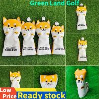 2023 NEW for☑✵✱ Shiba Lnu Golf Club Covers 135UT Putter Golf Head Covers for Driver Hybrid Fairway Wood Covers Set Waterproof PU Leather Protector Golf Accessories