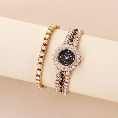 【Hot seller】 Foreign trade new hot-selling starry diamond womens watch fashion casual all-match creative sky face factory direct