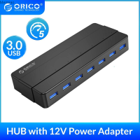 ORICO 4 7พอร์ต Usb 3.0ฮับความเร็วสุดยอดพร้อมอะแดปเตอร์12V ตัวแยก Usb อะแดปเตอร์ OTG สำหรับคอมพิวเตอร์ตั้งโต๊ะคอมพิวเตอร์แล็ปท็อปอุปกรณ์เสริม Meimiao