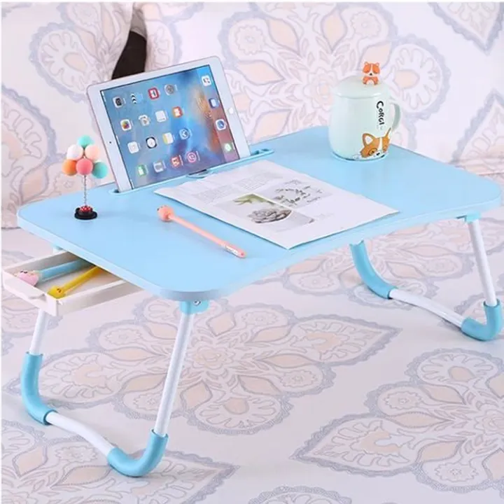 Table Foldable Lazy Bed DeskPortable Laptop Wooden Table Study desk