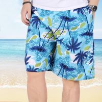 Spring and Summer Swim Shorts Plus Size For Men Flower Printed Beach Shorts Blue Borad Shorts gym Pants Swimming Surfing