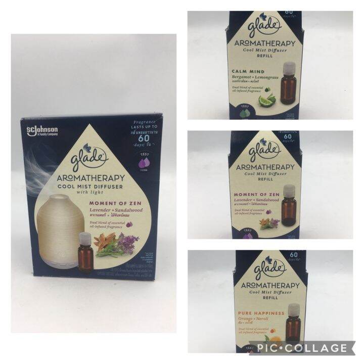 New 2023 Glade Aromatherapy Cool Mist Diffuser Starter Moment of Zen
