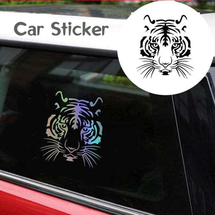 Vinyl Car Sticker Colorful Tiger Head Car Decal Car Styling Sticker ...