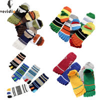 10 Pairs Sport Five Finger Socks Mens Cotton Striped Letter Soft Street Fashion Bright Color Ankle No Show Socks With Toes