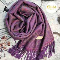 ผ้าพันคอ Pashmina แคชเมียร์ งานโชว์เส้นด้ายลายช้าง ชายพู่สีเดียวกับตัวผ้า ( สินค้าไม่ได้แพคใส่กล่อง แพคเกจถุงแก้วใสธรรมดา)