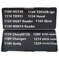 110-122 Lishi 2 In 1 2in1เครื่องอ่าน Nsn14 Hu87 Toy51 Hu136 Gm39แบบ B106 Toy3r สำหรับ Havel Qirui Chery Changan Geely Locksmith เครื่องมือ