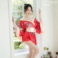 Akane Yumo ชุดกิโมโนหญิงพิมพ์ลายสไตล์ญี่ปุ่นชุดล่อใจชุดนอนชุดนอนเซ็กซี่