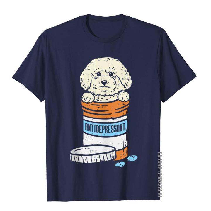 antidepressant-bichon-frise-medicine-cute-pet-dog-lover-gift-t-shirt-brand-new-high-street-cotton-men-tops-amp-tees-fashionable