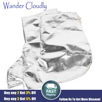 Wander Cloudly ผ้ากันเปื้อนอลูมิเนียมฟอยล์2ชิ้น,ถุงมือป้องกันน้ำมัน1คู่ผ้ากันเปื้อนทำงานน้ำหนักเบาป้องกันปกป้องเท้าเหมาะสำหรับล้างจานครัวพนักงานดับเพลิง