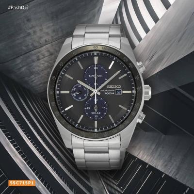 JamesMobile นาฬิกาข้อมือผู้ชาย ยี่ห้อ Seiko รุ่น SSC715P1 นาฬิกากันน้ำ100เมตร นาฬิกาสายสแตนเลส - ดำ