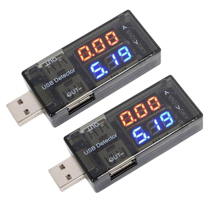 2pcs-voltage-tester-current-voltage-battery-monitor-with-led-display-for