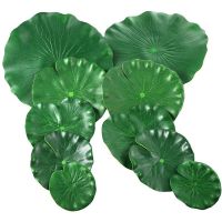 60 Pieces 5 Kinds Artificial Floating Foam Lotus Leaves Lily Pads Fake Foliage Pond Decor for Pool Aquarium Decoration