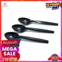 ช้อนดำห่อพลาสติก 15 ซม. x 100 คันWrapped Black Spoon 15 cm x 100 Pcs