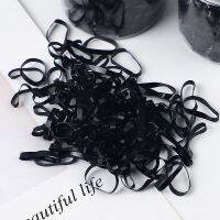 2022‘NEW’10pcs New Boxed Hair Rope Black Large Cylinder Bottle Color High Elastic Hair Band Strong Pull Constantly Child