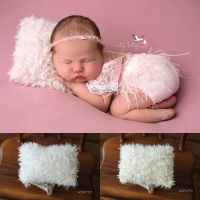 2021 Newborn Photography Props Mini White Faux Fur Fabric Posing Pillow for Baby Boy and Girl Photo Studio Pose Prop Accessories