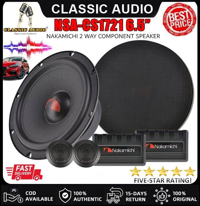 High Performance NAKAMICHI NSA-CS1721 6.5” 2 WAY COMPONENT SPEAKER ...