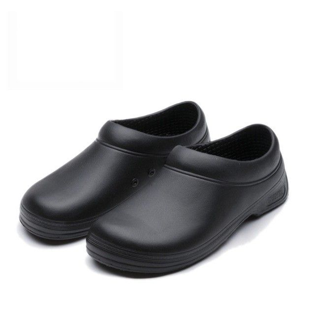 รองเท้าเชฟ-size36-45สีดำผู้ชายผู้หญิงสบายๆลื่นบนครัวลื่นทนน้ำมันกันน้ำรองเท้าเชฟ-wako-9031