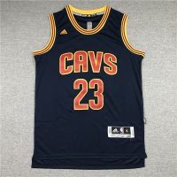 เสื้อผ้าบอลที่นิยมมากที่สุด เสื้อกีฬาแขนสั้น ลายทีม NBA Jersey Cleveland Cavaliers No.23 James James สีน้ําเงินเข้ม PIlcie16DEjaeg32