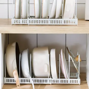 1pc Multi-Purpose Pot Organizer Rack With Adjustable Dividers For Cabinet,  Expandable Pot Racks, Pots And Pans Organizer For Kitchen Cabinet, Home  Kitchen Accessories
