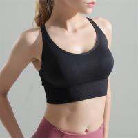 Women Breathable Seamless High Support Yoga Workout Padded Sports