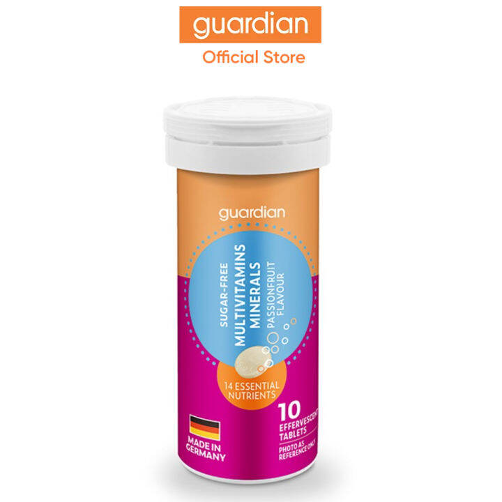 Guardian Multivitamin Minerals Passionfruit Flavour, 10 Effervescent