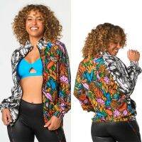 ใหม่มเสื้อผ้าออกกำลังกาย Zumbawear Zumba Spread Love Zip Up Jacket Coat Z1t02129