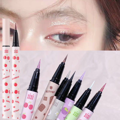 Shiny Eyeliner Brighten Eyelid Liquid Glitter Eye Liners Rose Eyeshadow Lasting Non-Smudge Highgloss Silkworm Makeup