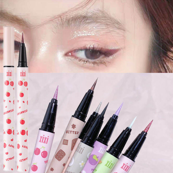 shiny-eyeliner-brighten-eyelid-liquid-glitter-eye-liners-rose-eyeshadow-lasting-non-smudge-highgloss-silkworm-makeup