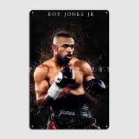 Roy Jones Jr โปสเตอร์เครื่องหมายผับผับผนังตกแต่งโรงรถแผ่นโลหะโปสเตอร์ดีไซน์ถ้ำ