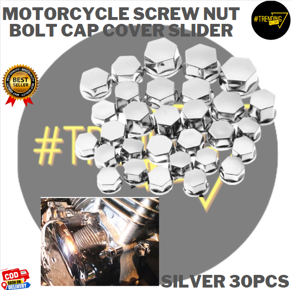 HONDA XRM 125 Silver Screw Nut Bolt Cap Cover Universal 30Pcs Make your