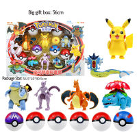 Pokemon Toys Set Pocket Monster Pikachu Action Figure Pokemon Game Poke Ball Model Charmander Anime Figure Collect Toy Kids Gift