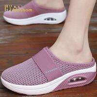 Women Casual Increase Cushion Shoes Non-slip Platformmesh shoes for Women Breathable Mesh Outdoor Walking Slippers home slippers