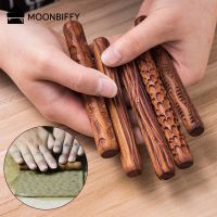 Wooden Texture Mud Pressed Roller Pattern Roller Rod Embossed Polymer Clay Rolling Pin Ceramic Pottery Art Embossed Rolling Pin