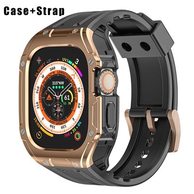 Case strap Band for Apple Watch Ultra 49mm Modification Kit PC Case Sport Rubber Silicone Correa Iwatch Series Ultra Bracelet