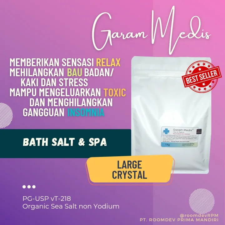 Garam Medis Organik Murni Sitz Bath dan Antiseptik luka Diabetik PGUSP
