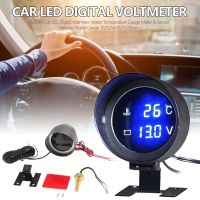 12/24V Car LED Digital Voltmeter Water Temperature Gauge Meter 10/12/14/16/17/21mm Sensor Universal Vehicles Digital Gauge