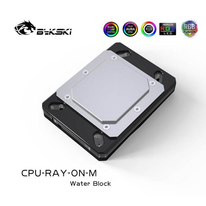 bykski-cpu-ray-on-m-เอเอ็มดีซีพียูบล็อกน้ำที่มีจอแสดงผลอุณหภูมิ-oled-สำหรับ-ryzen-am3-am3-am4ซีพียูคูลเลอร์โปรเซสเซอร์หม้อน้ำ