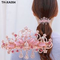 rhinestone bow horizontal clip spring ponytail top large plate hairpin childrens hair headdress