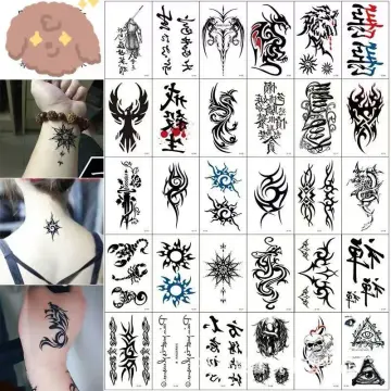 2Pcs Temporary Tattoo Sticker Semi-permanent Cool Tattoos Body Art for Men  Women | eBay