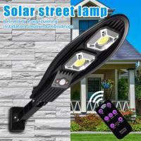 Powerful LED Solar Light 100W Outdoor Solar Lamp Powered Sunlight Waterproof PIR Motion Sensor Street Light Garden Decoration