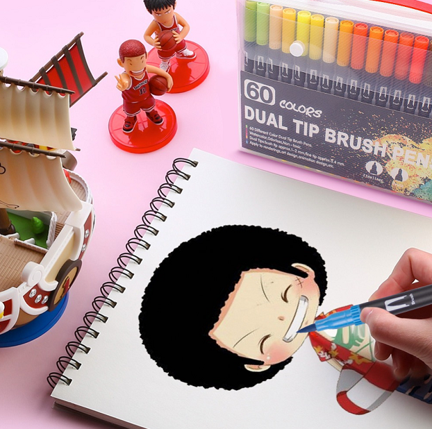 GreatKing Watercolor Brush Marker Pen,100/60/48/24/12 Colors Water