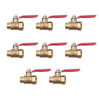 ﹊ 8PCS 1/4 Inch Heavy Duty Brass Ball Valve Shut Off Switch Male And Female NPT Thread Pipe Fitting